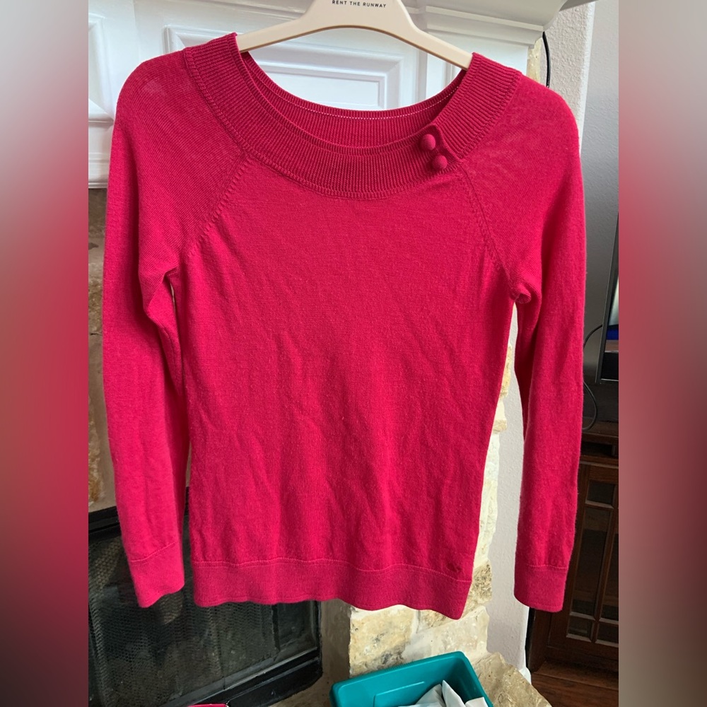 Vineyard Vines Extra-Fine Merino Wool Pink Sweater